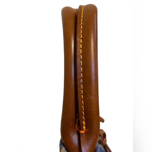 DOONEY & Bourke Blue Signature Leather & Canvas Top handle satchel crossbody bag - Picture 8 of 12